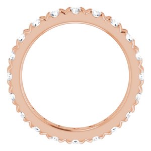 14K Rose Gold 2 3/8 CTW Lab-Grown Diamond Eternity Band Size 7.75
