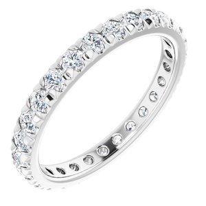 Platinum 1 CTW Lab-Grown Diamond Eternity Band Size 8