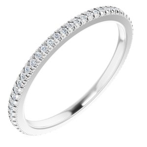 10K White Gold 1/4 CTW Lab-Grown Diamond French-Set Eternity Band