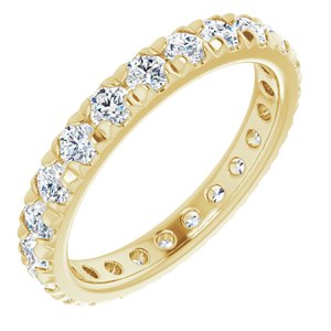 14K Yellow Gold 1 5/8 CTW Lab-Grown Diamond Eternity Band Size 8.25