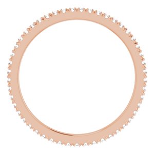 14K Rose Gold 1/3 CTW Lab-Grown Diamond Eternity Band Size 7.75
