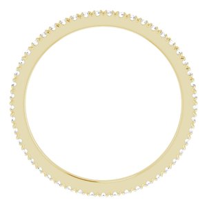14K Yellow Gold 1/3 CTW Lab-Grown Diamond Eternity Band Size 7.75