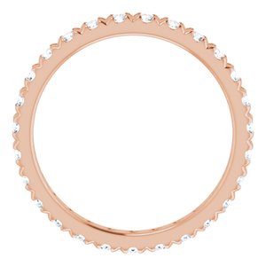10K Rose Gold 1 CTW Natural Diamond French-Set Eternity Band