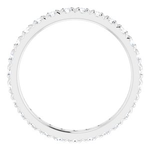 14K White Gold 1 CTW Lab-Grown Diamond Eternity Band Size 8