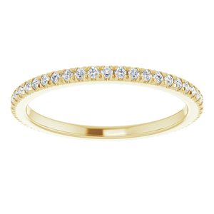 14K Yellow Gold 3/8 CTW Natural Diamond Eternity Band Size 9
