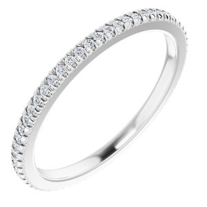 Platinum 1/4 CTW Lab-Grown Diamond Eternity Band Size 8.25