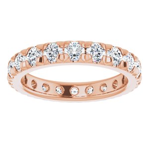 14K Rose Gold 3 CTW Lab-Grown Diamond Eternity Band Size 8.75
