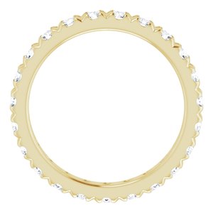 10K Yellow Gold 1 5/8 CTW Natural Diamond French Set Eternity Band Size 8.25