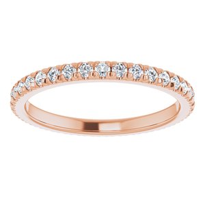 14K Rose Gold 3/4 CTW Natural Diamond Eternity Band Size 9