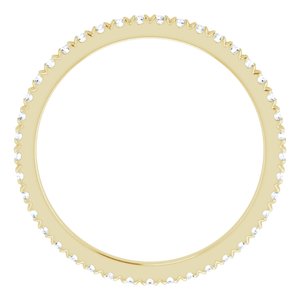 10K Yellow Gold 1/2 CTW Lab-Grown Diamond French Set Eternity Band Size 8.5