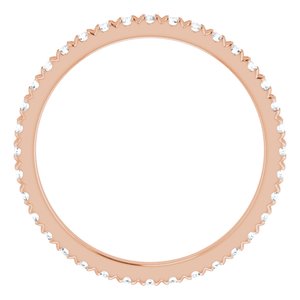 14K Rose Gold 3/4 CTW Natural Diamond Eternity Band Size 9