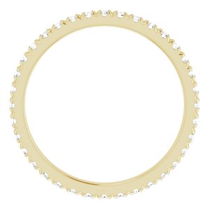 14K Yellow Gold 3/4 CTW Lab-Grown Diamond Eternity Band Size 9
