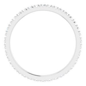 14K White Gold 3/4 CTW Lab-Grown Diamond Eternity Band Size 9