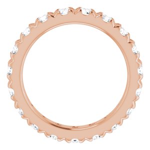 14K Rose Gold 2 7/8 CTW Natural Diamond French Set Eternity Band Size 8