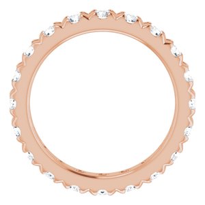 14K Rose Gold 3 CTW Lab-Grown Diamond Eternity Band Size 8.75