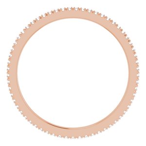 10K Rose Gold 1/4 CTW Lab-Grown Diamond French-Set Eternity Band