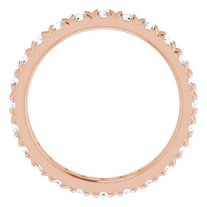 14K Rose Gold 1 5/8 CTW Natural Diamond Eternity Band Size 9