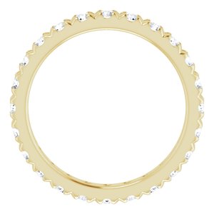 10K Yellow Gold 1 3/4 CTW Lab-Grown Diamond French Set Eternity Band Size 9