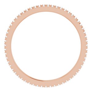 14K Rose Gold 1/4 CTW Natural Diamond Eternity Band Size 8.25