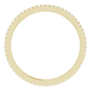 10K Yellow Gold 1/4 CTW Natural Diamond French Set Eternity Band Size 8.25