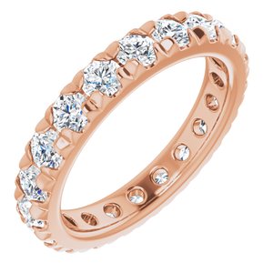 14K Rose Gold 3 CTW Lab-Grown Diamond Eternity Band Size 8.75