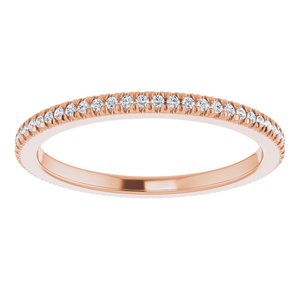 14K Rose Gold 1/4 CTW Natural Diamond Eternity Band Size 8.25