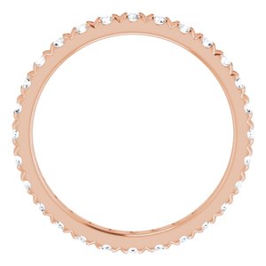 14K Rose Gold 1 1/8 CTW Natural Diamond Eternity Band Size 8.75