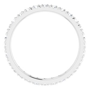 14K White Gold 1 1/8 CTW Natural Diamond Eternity Band Size 8.75