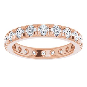 14K Rose Gold 2 3/8 CTW Natural Diamond Eternity Band Size 7.75