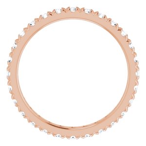 14K Rose Gold 1 1/8 CTW Natural Diamond Eternity Band Size 8.25