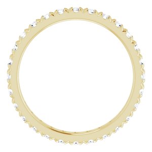 14K Yellow Gold 1 1/8 CTW Lab-Grown Diamond Eternity Band Size 8.25