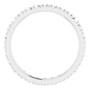 Platinum 1 1/8 CTW Natural Diamond Eternity Band Size 8.25