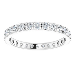 14K White Gold 1 1/8 CTW Lab-Grown Diamond Eternity Band Size 8.25