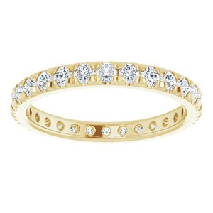 14K Yellow Gold 1 1/8 CTW Lab-Grown Diamond Eternity Band Size 8.25