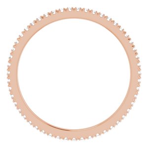 10K Rose Gold 1/3 CTW Natural Diamond French-Set Eternity Band