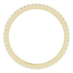 10K Yellow Gold 3/8 CTW Lab-Grown Diamond French Set Eternity Band Size 9