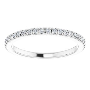 Platinum 3/8 CTW Natural Diamond Eternity Band Size 6.5