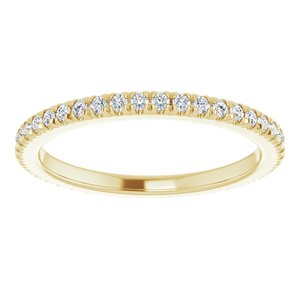 14K Yellow Gold 3/8 CTW Natural Diamond Eternity Band Size 6.5