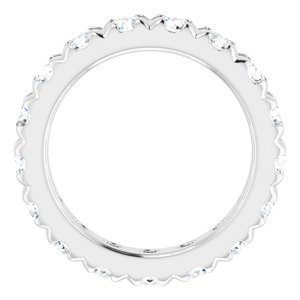 Platinum 2 1/2 CTW Natural Diamond French Set Eternity Band Size 5.5