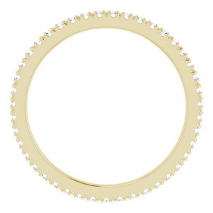14K Yellow Gold 3/8 CTW Natural Diamond Eternity Band Size 6.5