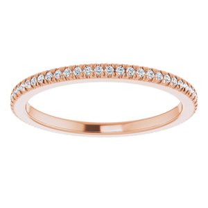 14K Rose Gold 1/4 CTW Lab-Grown Diamond Eternity Band Size 8.5