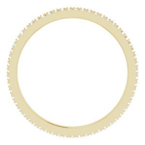 10K Yellow Gold 1/4 CTW Lab-Grown Diamond French Set Eternity Band Size 8.5