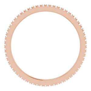 14K Rose Gold 1/4 CTW Lab-Grown Diamond Eternity Band Size 8.5