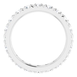 14K White Gold 3 CTW Natural Diamond Eternity Band Size 9