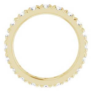 14K Yellow Gold 3 CTW Natural Diamond Eternity Band Size 9
