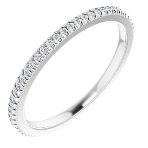 Platinum 1/4 CTW Natural Diamond Eternity Band Size 8.5