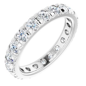 10K White Gold 2 9/10 CTW Lab-Grown Diamond French-Set Eternity Band