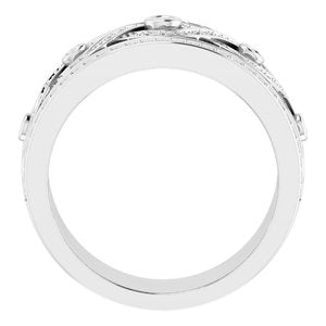 14K White Gold 5/8 CTW Natural Diamond Infinity-Inspired Ring