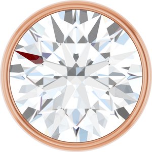 14K Rose Gold 3.75 mm 1/5 CT Lab-Grown Diamond Tube Bezel Setting With Bearing