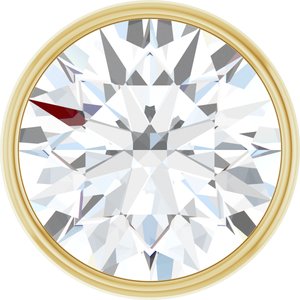 14K Yellow Gold 3.75 mm 1/5 CT Lab-Grown Diamond Tube Bezel Setting With Bearing